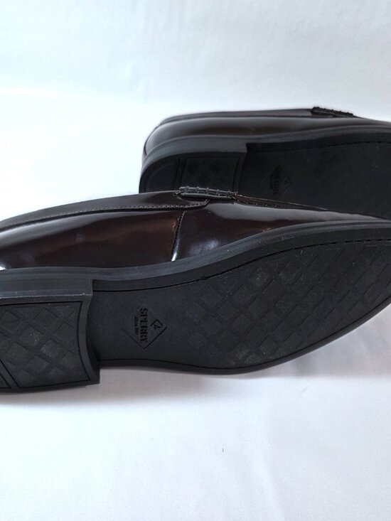 NWT Sperry Gold Exeter Burgundy Penny Loafers Size 11